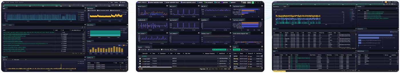 XcruzDB Studio — SQL Editor, 워크로드 프로필, 단일 패널 모니터링